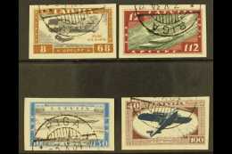 1933 (Sep) Air Wounded Airmen Fund Complete Imperf Set (Michel 228/31 B, SG 24B/46B), Superb Cds Used, Very Fresh.... - Letonia