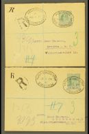 1907 (Aug) An Attractive Pair Of Philatelic Envelopes Registered To Germany, Bearing 1904-06 Ordinary Paper 5s... - Nigeria (...-1960)