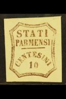 PARMA 1859 10c Brown Provisional Govt, Sass 14, Superb Mint Og With Huge Margins All Round And Strong Impression.... - Ohne Zuordnung