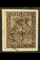 PARMA 1852 15c Black On Rose, Sass 3, Very Fine Used On Piece. Cat €190 (£160) For More Images, Please... - Sin Clasificación