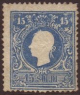 LOMBARDY VENETIA 1859 15s Blue Type II, Sassone 32, Mint Part Og, Centered To Low Right With Good Colour, Cat... - Unclassified