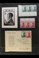 1953 ROBERT EMMET The Issued Set (SG 156/57) In Never Hinged Mint Marginal Strips Of Three; The Set On An... - Otros & Sin Clasificación