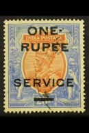 OFFICIAL 1925 1r On 25r Orange And Blue, SG O103, Fine Used, Shows Portion Of "E" Of "RUPEE" Missing And Large... - Autres & Non Classés