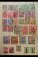 INDIA AND STATES COLLECTION 1856-1947 Wonderful Old Time Collection In A Home Made File Folder, Looks To Be... - Altri & Non Classificati