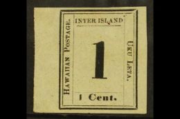 1864 - 5 1c Black Numeral, Sc 19, Very Fine Marginal Mint Og. Lovely Stamp. For More Images, Please Visit... - Hawaï