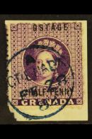1881 ½d Deep Mauve, Variety Ovptd "OSTAGE", SG 21c, Very Fine Used. For More Images, Please Visit... - Grenada (...-1974)