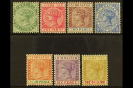 1898 Reissue In Sterling Currency Complete Set, SG 39/45, Fine Mint. (7 Stamps) For More Images, Please Visit... - Gibilterra