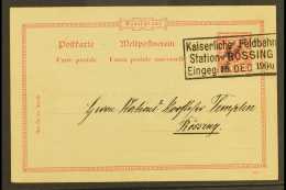 SOUTH WEST AFRICA 1900 (18 Dec) 10pf Red Ovpt'd Postal Stationery Card Addressed To Rossing, Cancelled By Scarce... - Otros & Sin Clasificación