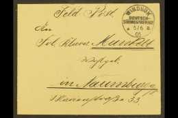 SOUTH WEST AFRICA 1905 (5 June) Stampless Feldpost Cover Addressed To Germany, Bearing "Windhuk" Cds, Plus Arrival... - Autres & Non Classés