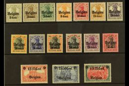 BELGIUM 1916-18 Overprints Complete Set (Michel 1/9, SG 1/9), Never Hinged Mint, 6.25f On 5m Dry Gum In Places As... - Other & Unclassified