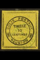 REUNION PARCEL POST (Colis Postaux) 1890 10c Black / Yellow (black Frame), SG P11 / Yvert 1, Very Fine Used. For... - Andere & Zonder Classificatie