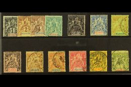REUNION 1892 "Tablet" Set Complete, SG 34/46 (Yvert 32/44), Fine Used (13 Stamps) For More Images, Please Visit... - Andere & Zonder Classificatie