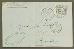 MARTINIQUE 1881 Cover To Marseille Franked Sage 25c Ultramarine Tied By Crisp Strike Of Martinique Saint Pierre... - Andere & Zonder Classificatie