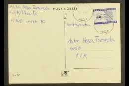 MILITARY FIELD POST 1983 (-) Bluish Violet Overprint, Michel 9, SG M1043, Fine Used On Postcard Tied By "Padasjoki... - Other & Unclassified