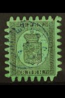 1866-67 8p Black/blue Green (Type III) Serpentine Roulette, SG 46, Fine Used For More Images, Please Visit... - Sonstige & Ohne Zuordnung