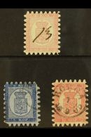 1860 VERY FINE USED TRIO, 10k Rose/pale Rose (SG 13), 5k Blue/bluish (SG 15) & 10k Rose/pale Rose (SG 16),... - Other & Unclassified