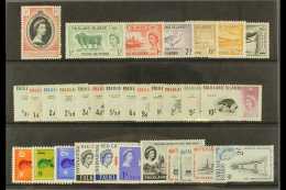 1953-66 VERY FINE MINT COLLECTION On A Stockcard. Inc 1953 Coronation, 1955-57 Defin Set, 1960-66 Bird Defins -... - Islas Malvinas