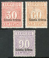 COMMISSION SERVICES 1916 Complete Set, Sass S64, Superb NHM. (3 Stamps) For More Images, Please Visit... - Eritrea