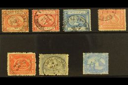 USED AT SMIRNA (TURKEY) 1867 - 1879 Selection Of Pyramid Stamps Cancelled At The Egyptian PO At Smirna. Scarce (7... - Other & Unclassified