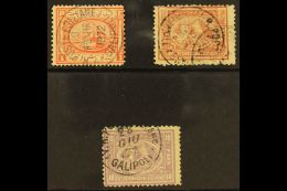 USED AT GALIPOLI (TURKEY) 1867 - 1872 Selection Of Pyramid Stamps Cancelled At The Egyptian PO At Galipoli. Scarce... - Otros & Sin Clasificación