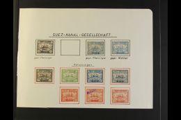 SUEZ CANAL COMPANY 1868 Group Of Issues Incl. 1c Black, Two 20c Blue, Both Expertised On Reverse, Plus A Range Of... - Altri & Non Classificati