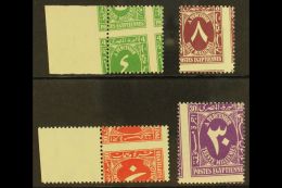 1927 OBLIQUE PERFORATIONS Postage Due 4m Yellow Green, 8m, 10m And 30m, Never Hinged Mint. (4) For More Images,... - Altri & Non Classificati