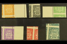 1926-35 OBLIQUE PERFORATIONS Official 1m, 2m, 4m, 10m Rose-lake, 10m Violet An 50m, Never Hinged Mint. (6) For... - Otros & Sin Clasificación