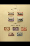 1914-1955 COLLECTION IN AN ALBUM Mint And Used, Generally Fine/very Fine Condition. Note 1923-24 King Fuad Set... - Otros & Sin Clasificación