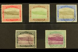 1903-07 Chalky Paper "Roseau" Set From 1d To 1s, SG 28a, 29a, 30a, 31b & 33a, Very Fine Used (5 Stamps) For... - Dominica (...-1978)