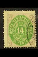 1873-1902 14c Green And Lilac, SG 28, Good Used. For More Images, Please Visit... - Dänisch-Westindien