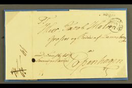 1835 Entire Letter From Stettin To Copenhagen Using The Steamship Route First Established In That Year. Annoted... - Autres & Non Classés