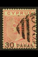 1882 30pa On 1pi Rose, SG 24, Very Fine Used. For More Images, Please Visit... - Otros & Sin Clasificación