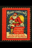 RARE CHRISTMAS SEAL 1926 Victorian Order Of Nurses - Vancouver Branch Christmas Seal, Very Fine Unused No Gum As... - Andere & Zonder Classificatie