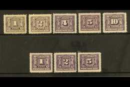 POSTAGE DUES 1906-28 Basic Set Of 5 Values (between SG D1/8), Plus Thin Paper Set All Fresh Mint.  (8 Stamps) For... - Autres & Non Classés