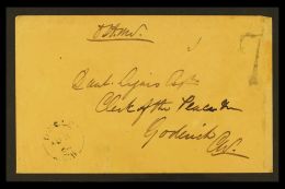 1864 RAILWAY POSTMARK. (4 Aug) Stampless Official Cover Addressed To Goderich With Manuscript 'O.H.M.S.', Large... - Other & Unclassified