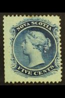 1860-63 5c Blue, White Paper, SG 24, Unused With Tiny Tone Spot, Centered To Right & Trimmed Perfs. Cat... - Autres & Non Classés