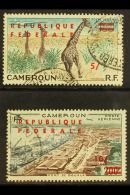 1961 5s On 100f & 10s On 200f Air "Republique Federale" Overprints SMALL NUMERALS Varieties, Yvert 49a/50a,... - Andere & Zonder Classificatie
