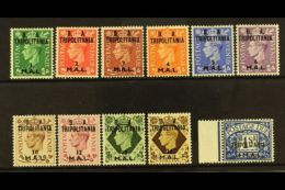 TRIPOLITANIA 1950 "B.A." Set To 24L On 1s (SG T14/23), Plus 24L On 1s Postage Due (SG TD10), Very Fine Mint. (11... - Italiaans Oost-Afrika