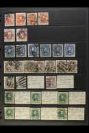 1876-7 ROULETTED USED COLLECTION - MANY INTERESTING POSTMARKS - All Values Represented With 10r X4, All Cork... - Otros & Sin Clasificación
