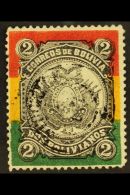 1897 2b Red, Yellow, Green & Black, Scott 54, Very Fine Used. For More Images, Please Visit... - Bolivia