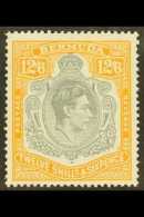 1938-53 12s6d Grey & Pale Orange Chalky Paper Perf 14 KGVI Key Type, SG 120b, Very Fine Mint, Fresh. For More... - Bermudas