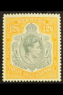 1938-53 12s6d Grey & Pale Orange Chalky Paper Perf 13, SG 120e, Never Hinged Mint, Very Fresh, Ex Roger Lant.... - Bermudas