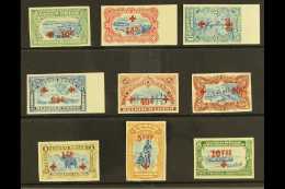 BELGIAN CONGO 1918 Red Cross Surcharges, COMPLETE SET IMPERFORATE, COB 72/80, Mi 25/33, Unused, Without Gum (9).... - Otros & Sin Clasificación