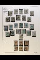 1865-1891 SEMI-SPECIALIZED USED COLLECTION In Hingeless Mounts On Leaves With Many Shades, Perf Types, Postmark... - Autres & Non Classés