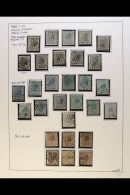 1865-1891 SEMI-SPECIALIZED USED COLLECTION In Hingeless Mounts On Leaves With Many Shades, Perf Types, Postmark... - Sonstige & Ohne Zuordnung