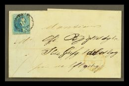 1850 (19 Feb) Entire Letter Bearing 1849 20c Milky Blue Epaulette Stamp (SG 2b, COB 2c, Michel 2b) Tied By "90"... - Andere & Zonder Classificatie