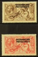 1913-24 2s6d Chocolate-brown, And 5s Rose-carmine Seahorses, Bradbury Printings, SG 88/89, Fine Mint. (2 Stamps) ... - Altri & Non Classificati