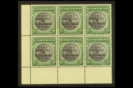1942 3s Slate Purple & Myrtle Green, SG 173, NHM Lower Left Corner Block Of 6 With Lightly Toned Gum. For More... - Other & Unclassified