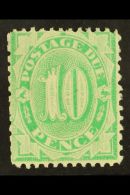 POSTAGE DUE 1902-04 10d Emerald Green, Perf 11½, 12, Compound With 12, SG D30, Mint, Couple Of Trimmed... - Andere & Zonder Classificatie