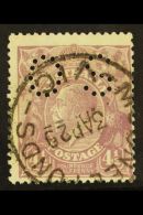 OFFICIALS 1926 4d Violet, Perf 13½x12½, Punctured "OS", SG O109, Good Used Centered To Right. Scarce... - Other & Unclassified